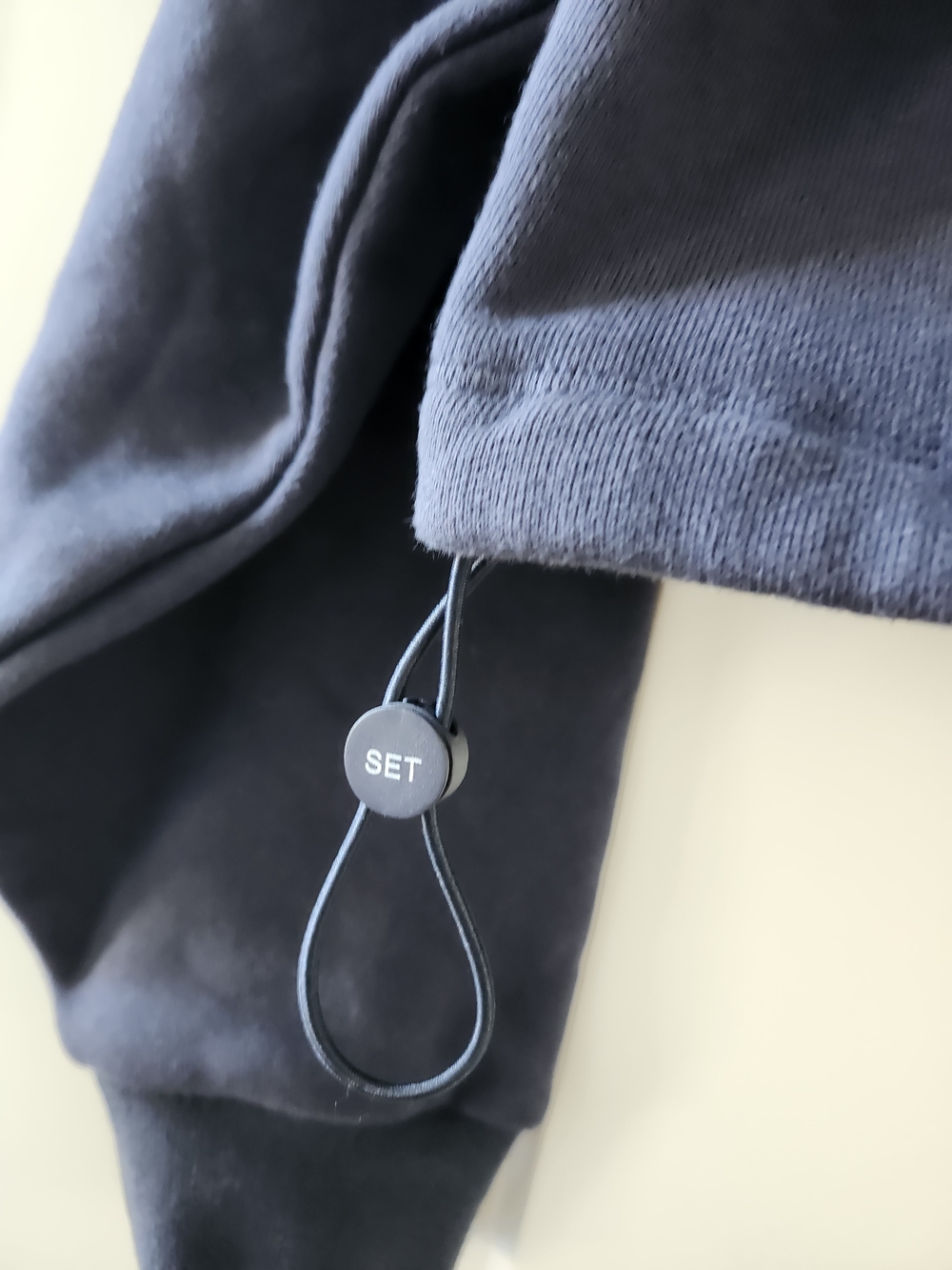 SET Active Navy Cropped Half Zip Fleece Sweatshirt Pullover NWOT Size Small - Picture 6 of 7